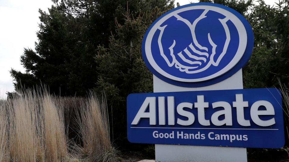 Mandatory Credit: Photo by Nam Y Huh/AP/Shutterstock (10705256a)An Allstate sign in Northbrook, Ill.