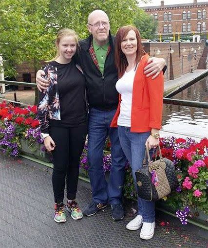 In happier times: Nigel Smith with his daughter Tammy (right). Photo: Facebook/Tammy Partridge-Smith