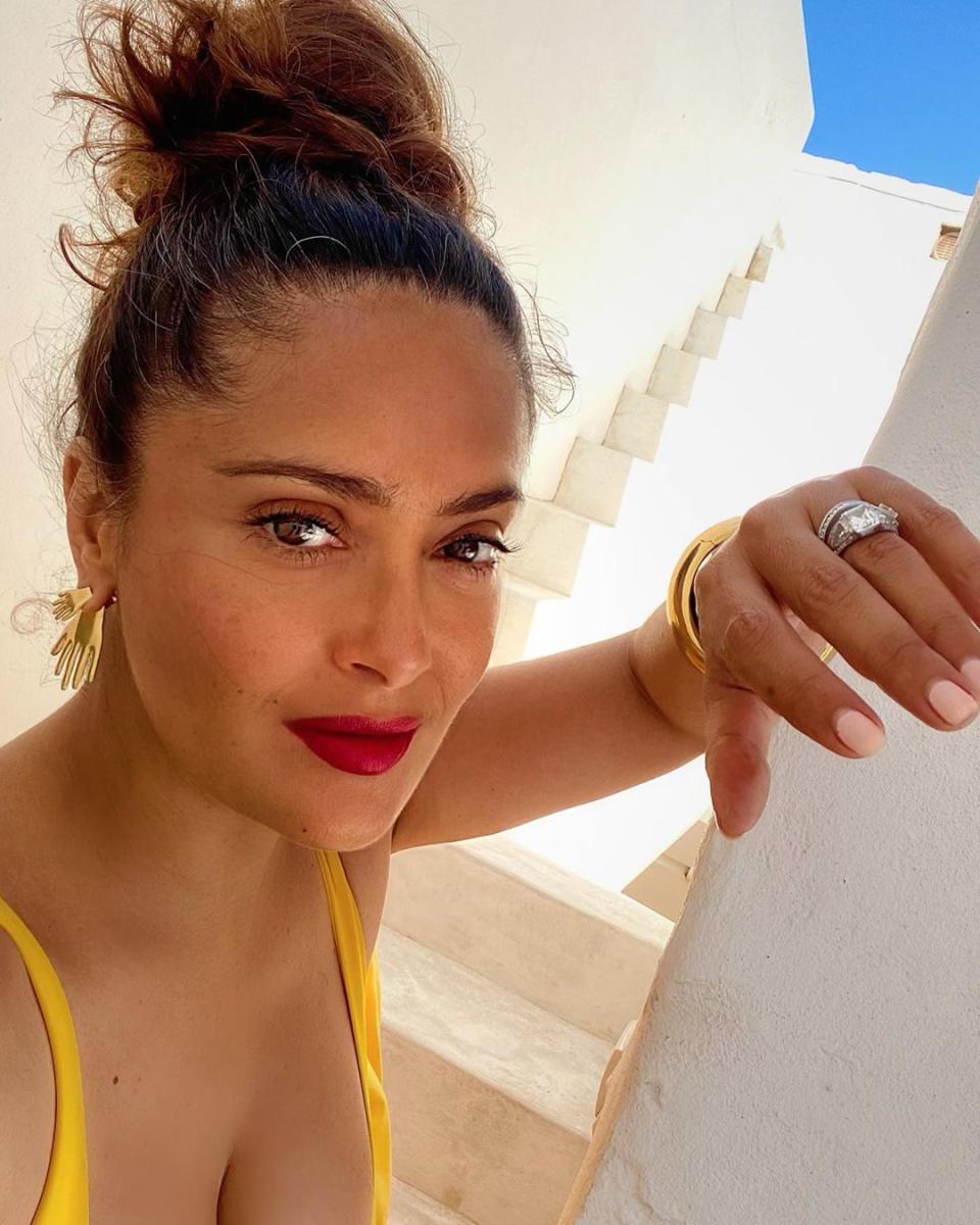 Salma Hayek in Greece