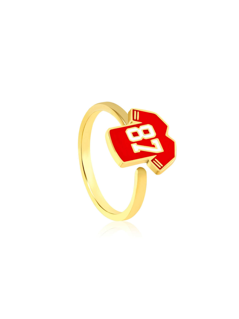 <p><a href="https://ebandcompany.com/collections/kansas-city-collection/products/kansas-city-chiefs-87-tight-end-jersey-ring" rel="nofollow noopener" target="_blank" data-ylk="slk:Shop Now;elm:context_link;itc:0;sec:content-canvas" class="link ">Shop Now</a></p><p>Kansas City Chiefs #87 Tight End Jersey Ring</p><p>ebandcompany.com</p><p>$14.00</p>