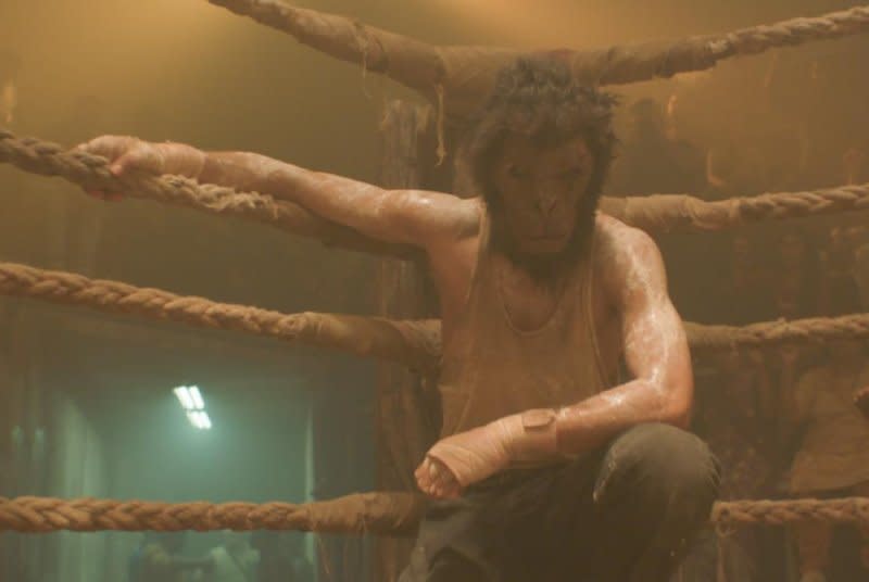 Bobby (Dev Patel) plays the monkey man in the ring too. Photo courtesy of Universal Pictures