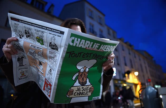 Three million copies of the controversial magazine have been printed in the wake of last week&#39;s terrorist attacks. Photo: Getty