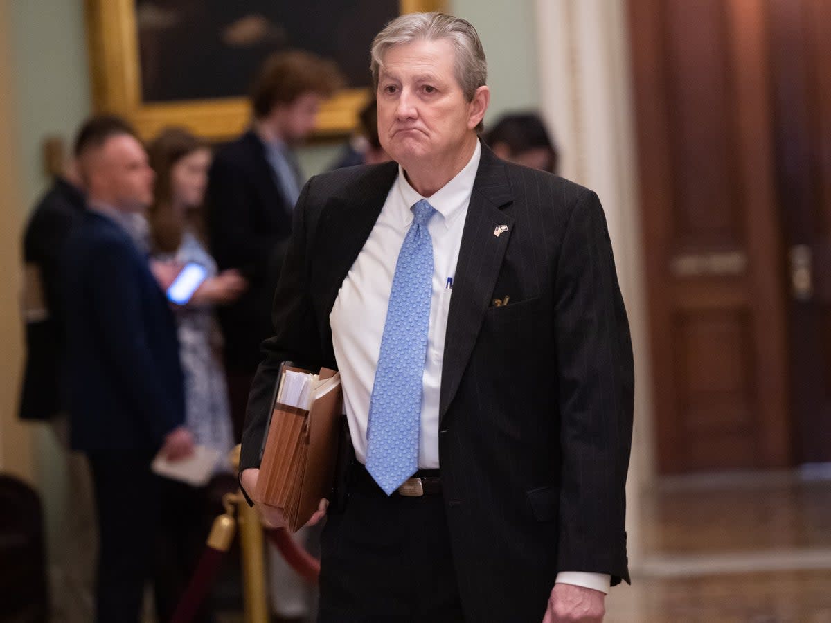 US Senator John Kennedy, Republican of Louisiana, arrives for the Senate impeachment trial of US President Donald Trump at the US Capitol in Washington, DC on 22 January 2020 (SAUL LOEB/AFP via Getty Images)