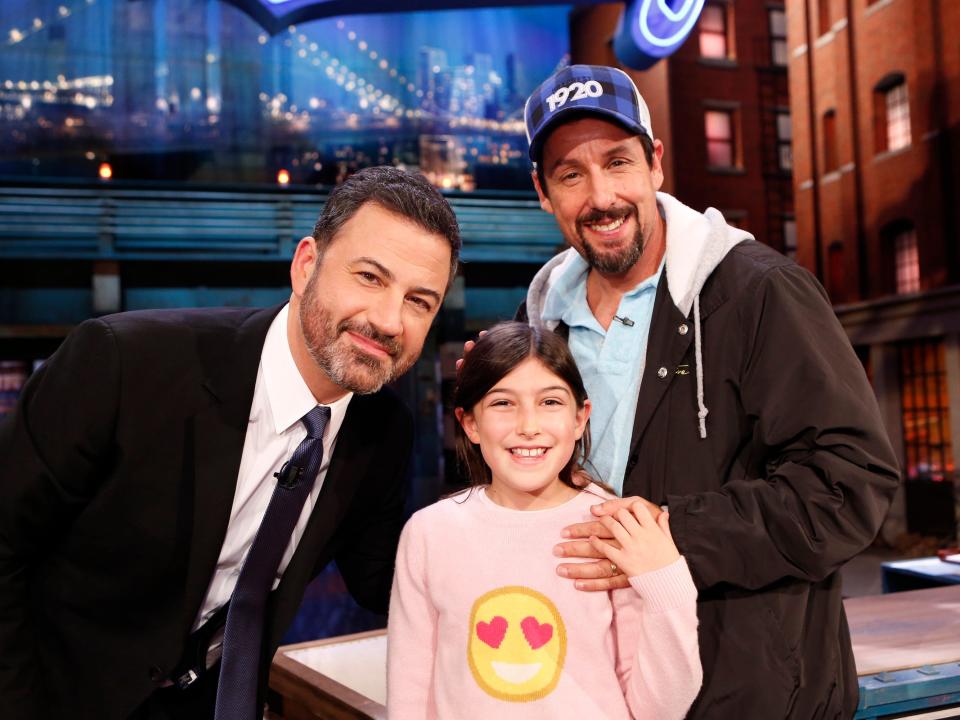 Jimmy Kimmel, Sunny Madeline Sandler and Adam Sandler