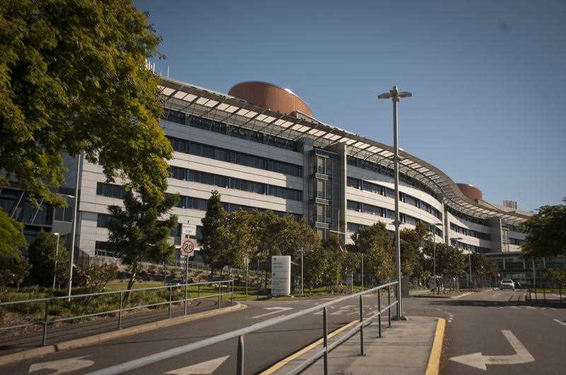 An exterior view of the Princess Alexandra Hospital in Brisbane.