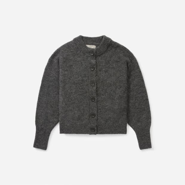 Everlane The Cropped Alpaca Cardigan, $100, <a href="https://rstyle.me/+iSfbL1DD80Z2IOzgFD_scw" rel="nofollow noopener" target="_blank" data-ylk="slk:available here;elm:context_link;itc:0;sec:content-canvas" class="link ">available here</a>.