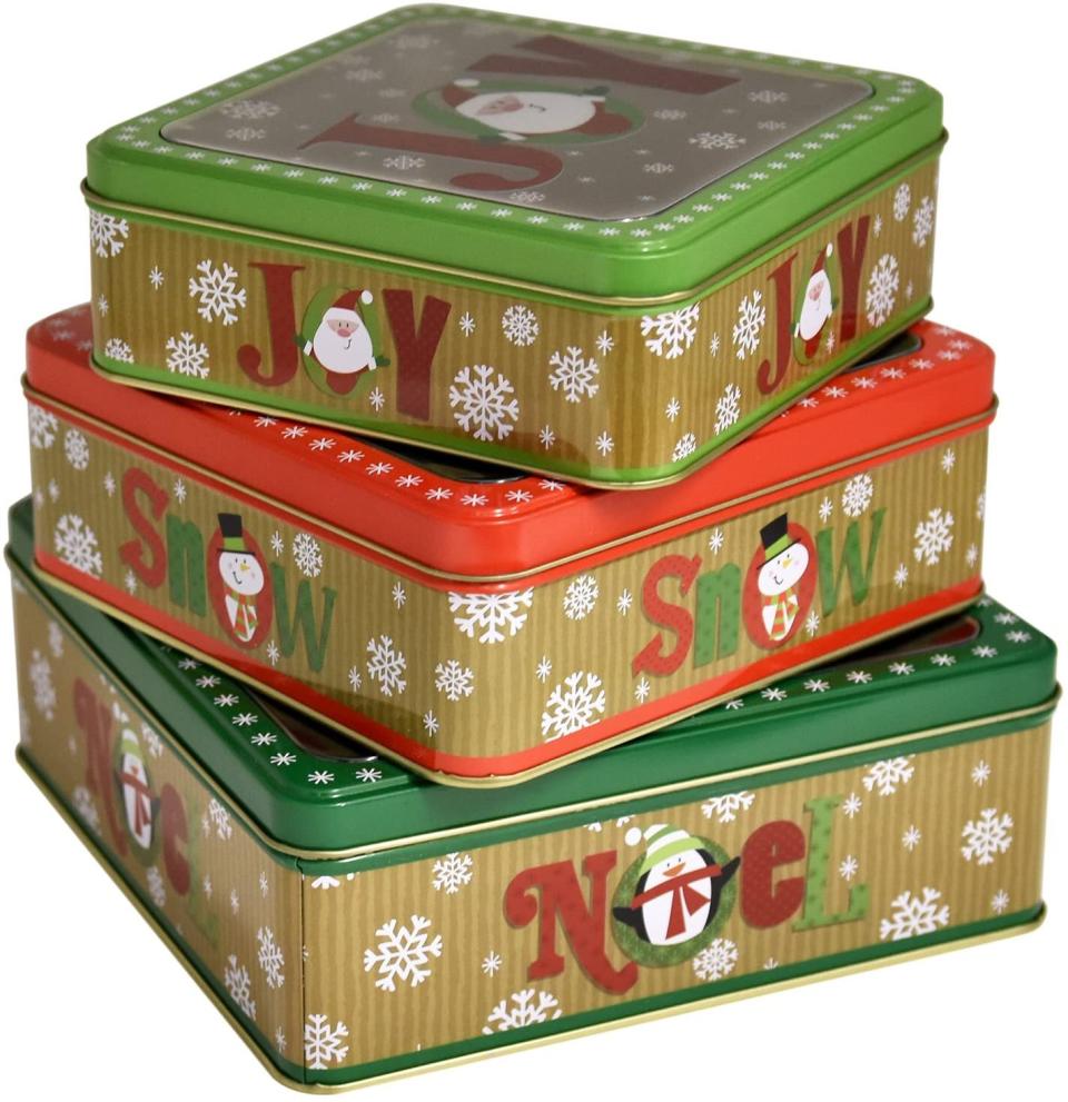 Nesting Christmas Cookie Tins