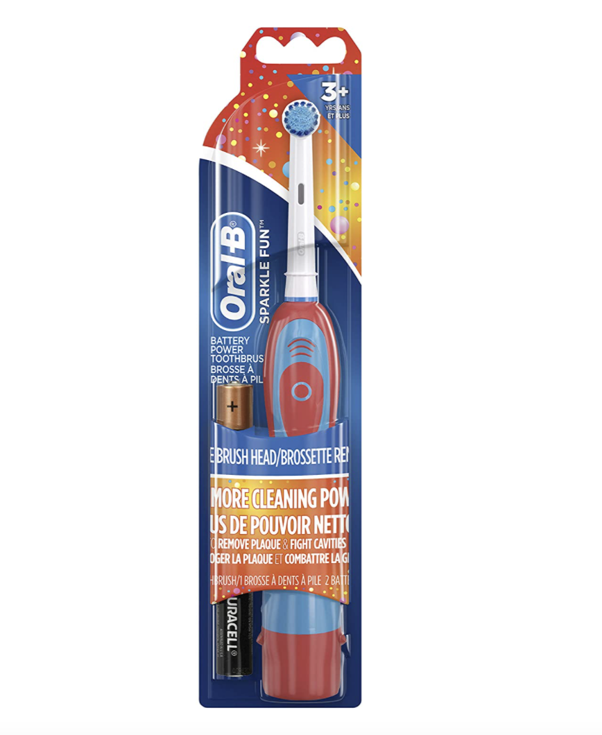 Oral-B Power Pro-Health Sparkle Fun Battery Kids Toothbrush (Photo via Amazon)