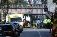 <p>Police, fire and ambulance crew attend to an incident at Parsons Green underground station in London, Britain, Sept. 15, 2017. (Photo: Luke MacGregor/Reuters) </p>