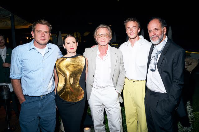 <p>Saskia Lawaks for W Magazine</p> From L: Jonathan Anderson, Sara Moonves, Daniel Craig, Drew Starkey and Luca Guadagnino at Hotel Cipriani's Il Porticciolo in Venice, Italy, on Sept. 2, 2024