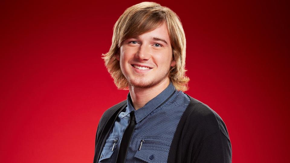 Morgan Wallen wears a cardigan and tie for The Voice promotional pictures