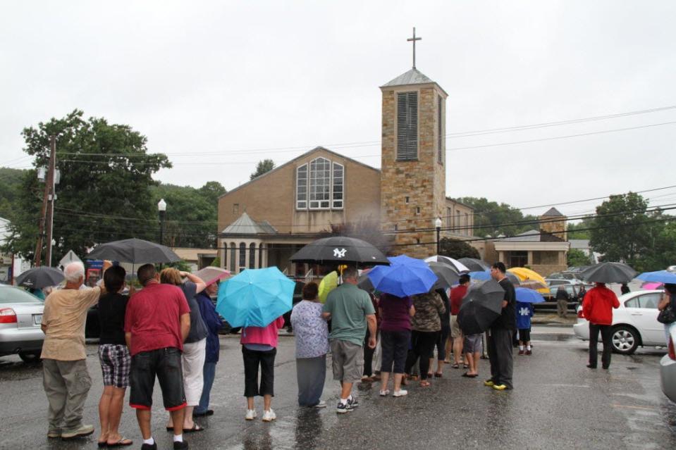 In August of 2013, traffic crawled on the eastbound lane of Mineral Spring Avenue as people stopped to look at the cross atop the Church of the Presentation of the Blessed Virgin Mary, where some claimed to see an apparition of the Virgin Mary. The parish is part of a merger announced Sunday but the church will stay open as an additional worship venue, the Diocese of Providence said.