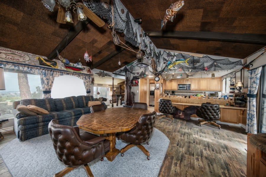 The nautical-inspired family room of a home for sale in Redlands, California is shown in this undated photo by Steve Burgraff Photography