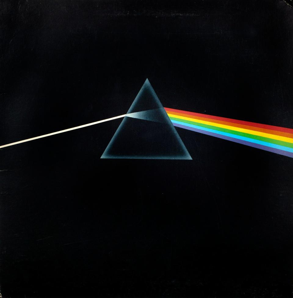 The cover the album 'The Dark Side of the Moon' by Pink Floyd, released in 1973
