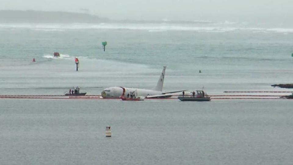 All 9 aboard US Navy plane that overshot runway escape injury, Hawaii official says (Hawaii News Now)