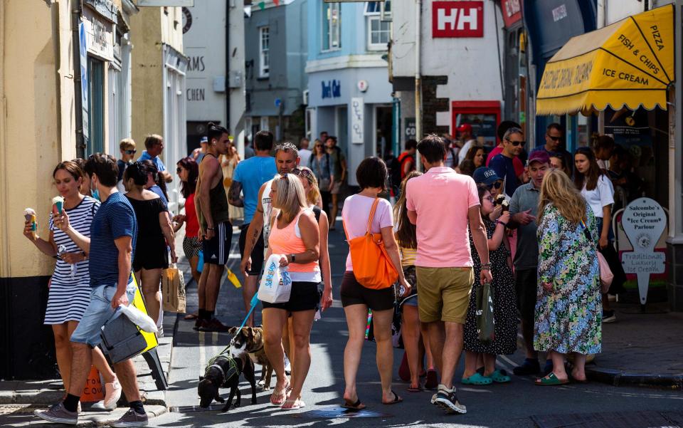 Salcombe has been packed with tourists in recent weeks - getty