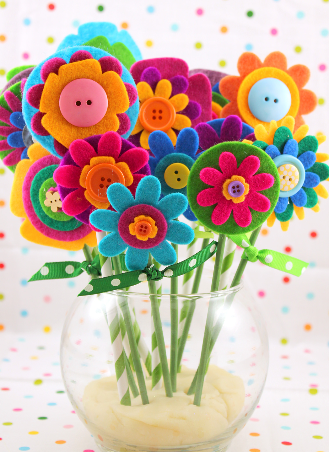mothers day crafts for kindergarteners felt flowers