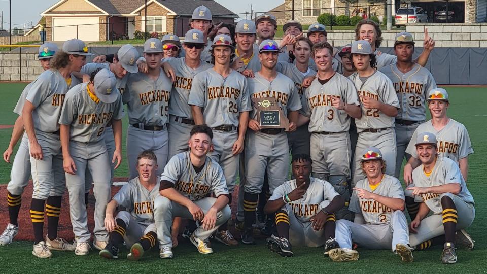 The Kickapoo Chiefs defeated the Nixa Eagles in a Class 6 district championship game on Thursday, May 19, 2022, in Joplin.