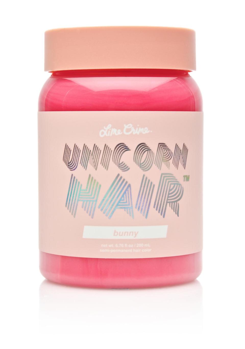 Shop Now: Lime Crime Unicorn Hair Semi-Permanent Hair Color Tint in Bunny, $16, available at Ulta.