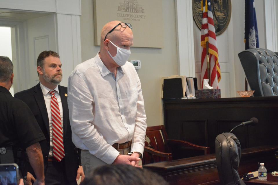 Richard "Alex" Murdaugh entering the Colleton County courtroom.