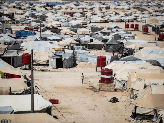 A general view of the al-Hol camp in northeastern Syria (AFP/Getty)