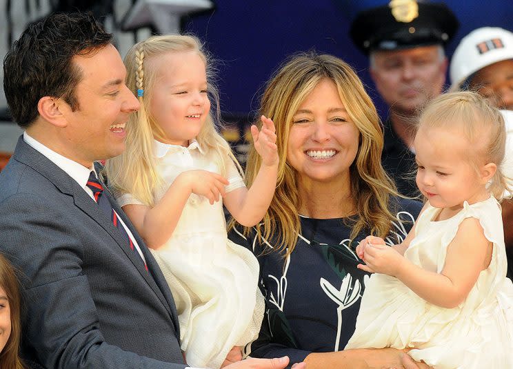 Jimmy Fallon and Nancy Juvonen have entertaining daughters. (Photo: Gerardo Mora/Getty Images)