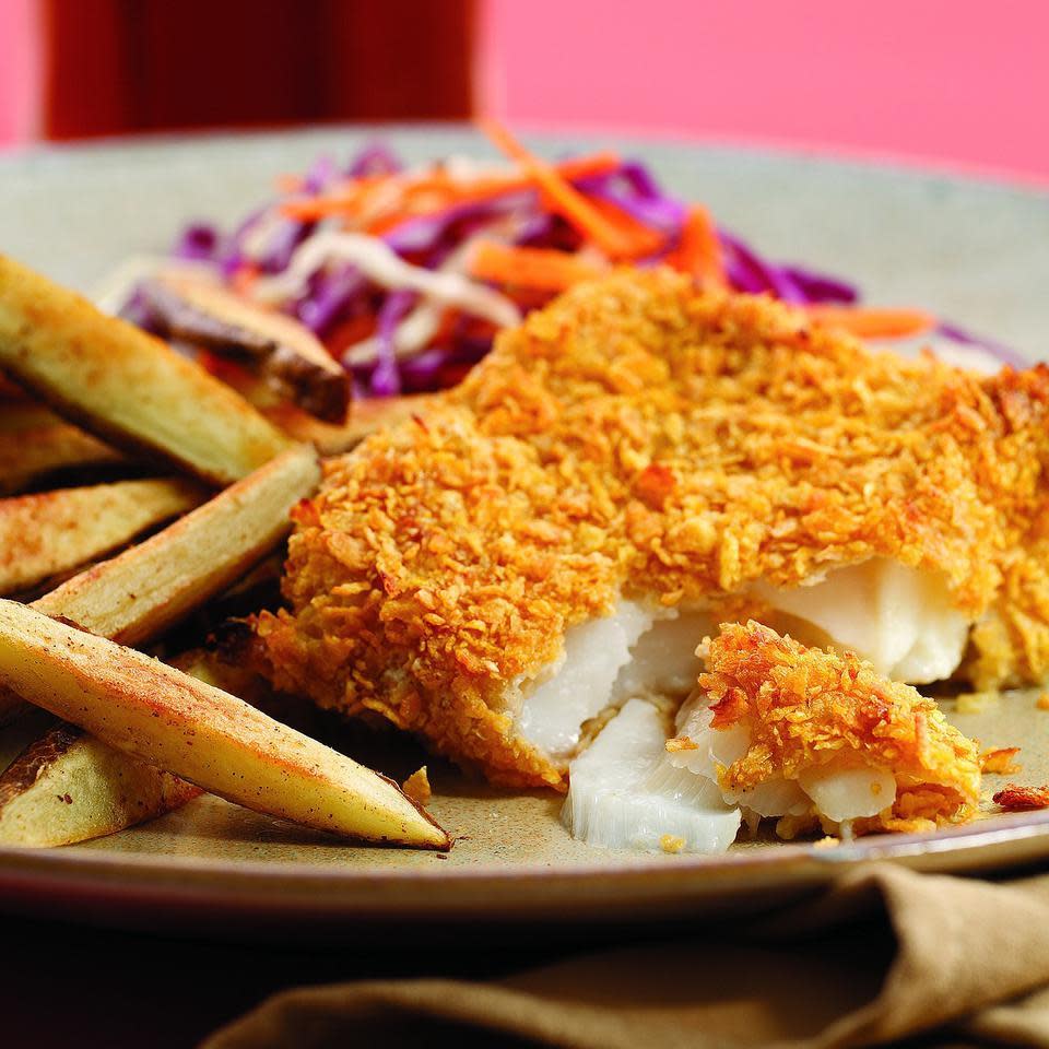 Oven-Fried Fish & Chips