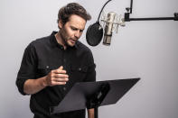 <p>Taylor Kitsch records his upcoming Audible Original project KOZ, which premieres next Thursday, Sept. 15.</p>