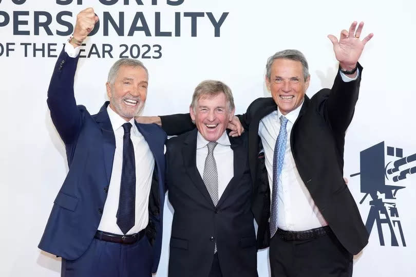 Graeme Souness with former Liverpool teammates Kenny Dalglish and Alan Hansen