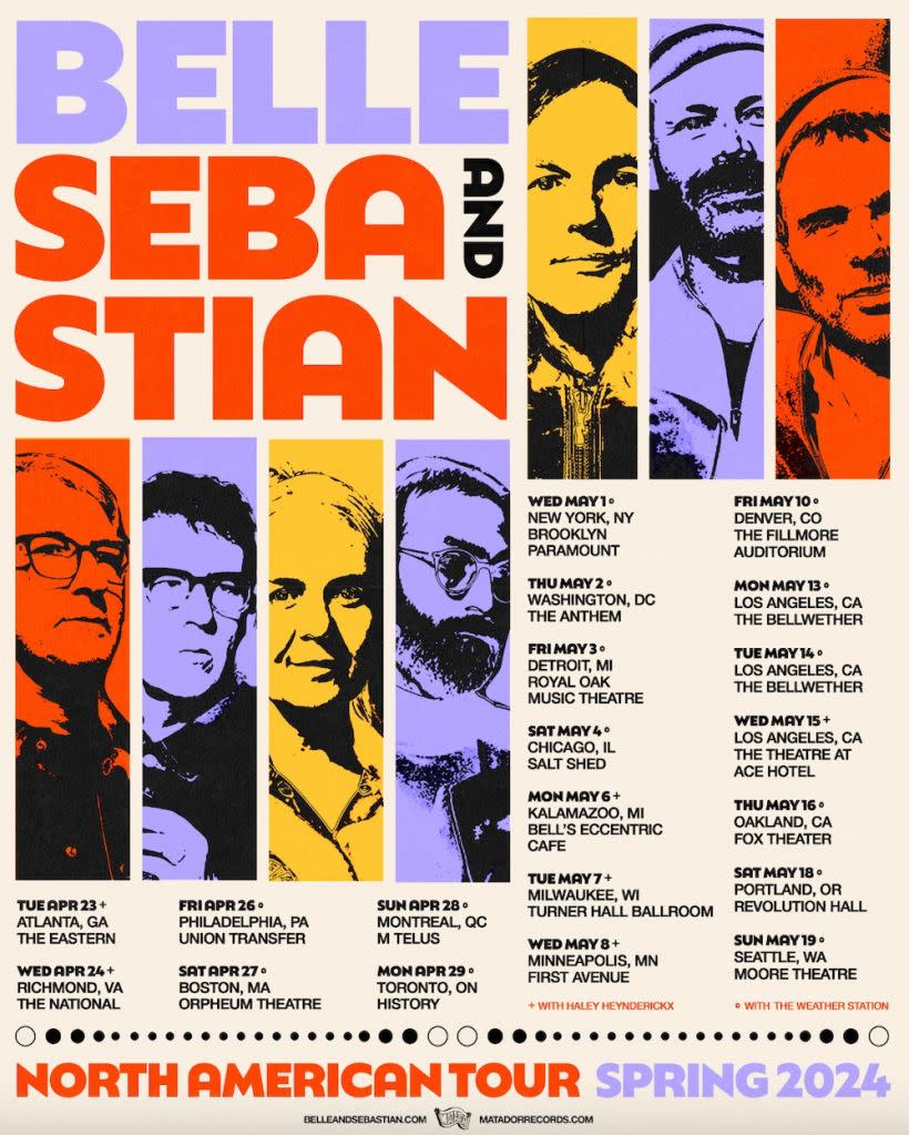 belle and sebastian 2024 tour dates north america us canada tickets pre sale live concert music news