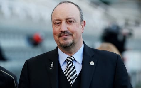 Rafa Benitez arrives at St James' Park  - Credit: REUTERS/Scott Heppell 