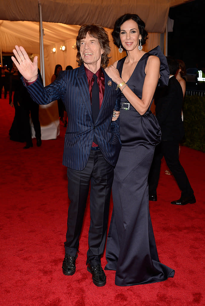  <p class="MsoNormal">Rocker Mick Jagger, 68, greeted the crowd with his main squeeze, 45-year-old statuesque designer L’Wrenn Scott, who looked stunning as always. With a beauty like that on his arm, no wonder Mick looks so happy! </p>