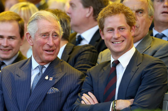 Charles and Prince Harry attend the inaugural Invictus Games with Harry in 2014. (Getty Images)