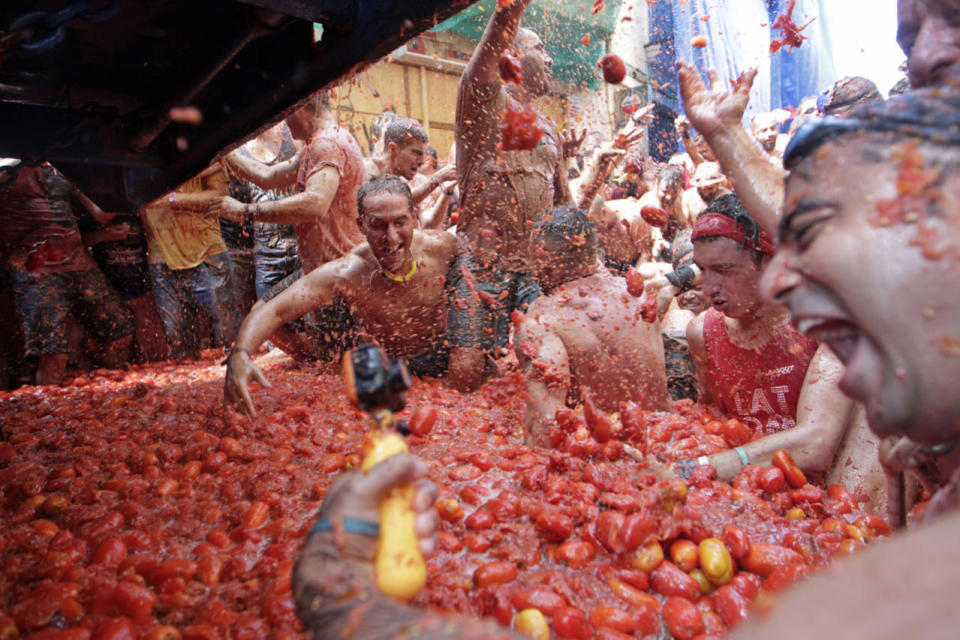 Tomato fight in Spain