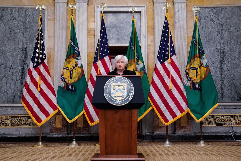 U.S. Treasury Secretary Yellen news conference in Washington