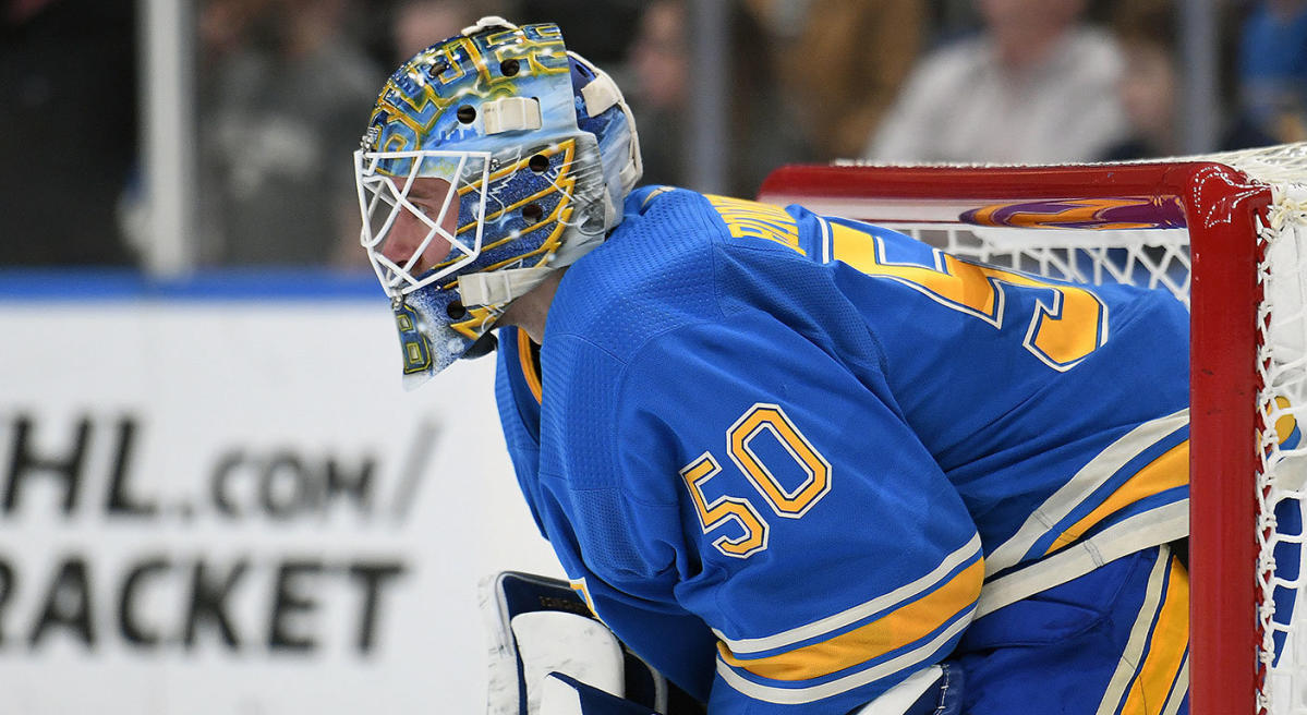 Did Jordan Binnington of the Blues ever wear jersey #45? I have an