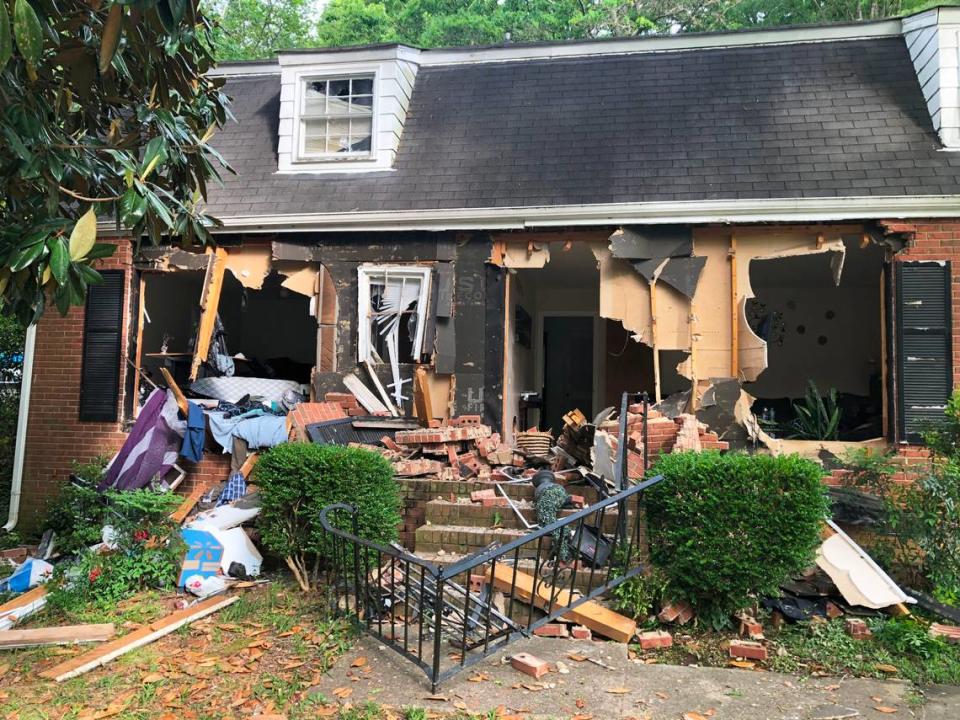 The home on Galway Drive in east Charlotte was left in shambles following an April shootout that left four officers and the suspect dead.