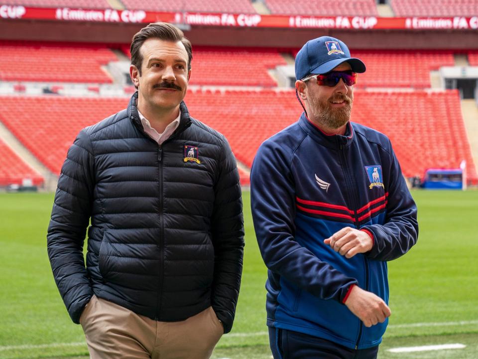 Jason Sudeikis and Brendan Hunt in season two, episode eight of "Ted Lasso."