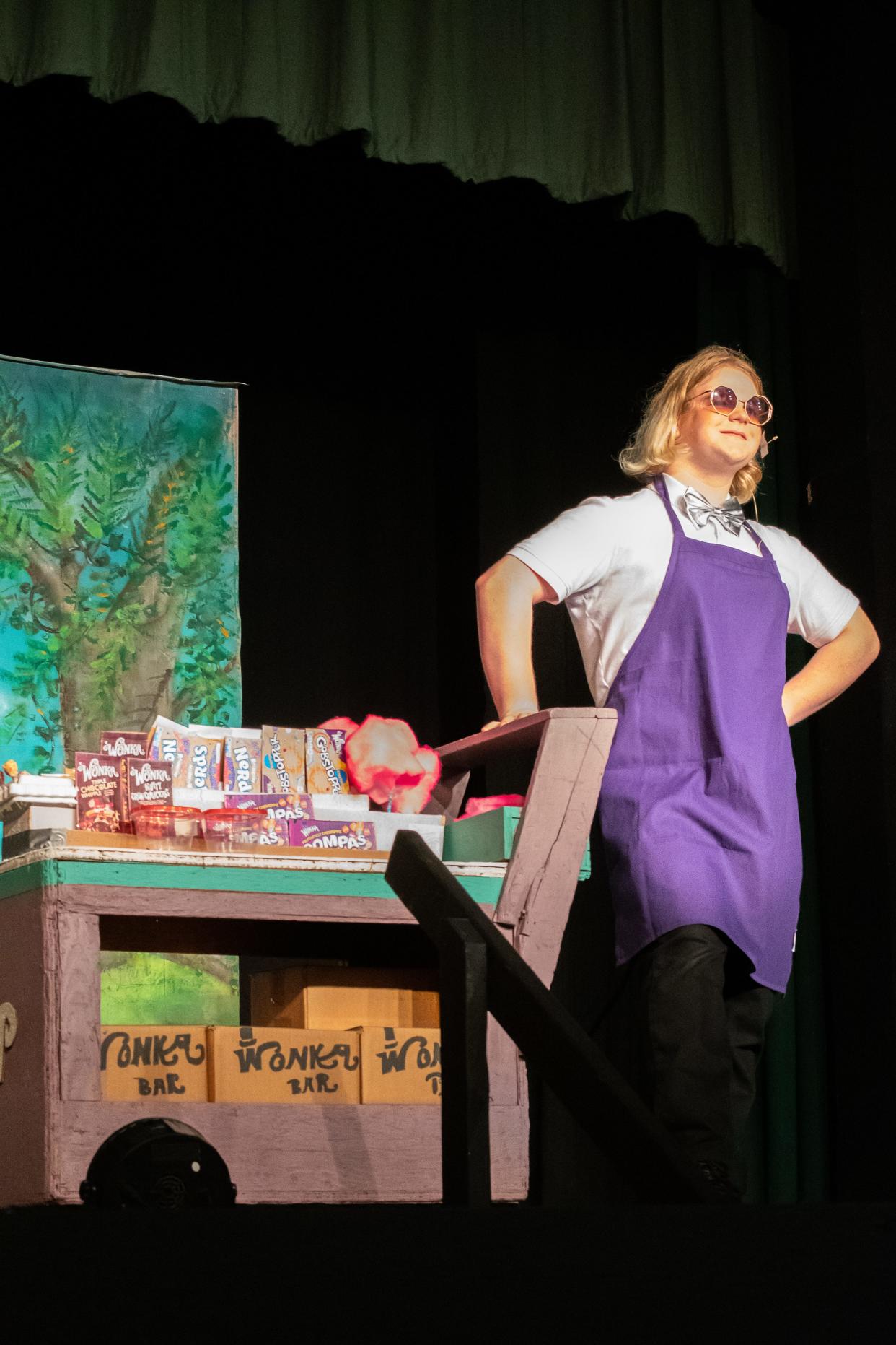 Dominik Ebright is a delight as Willy Wonka, candy-maker extraordinaire, in the CPAC production of "Wonka, Jr."