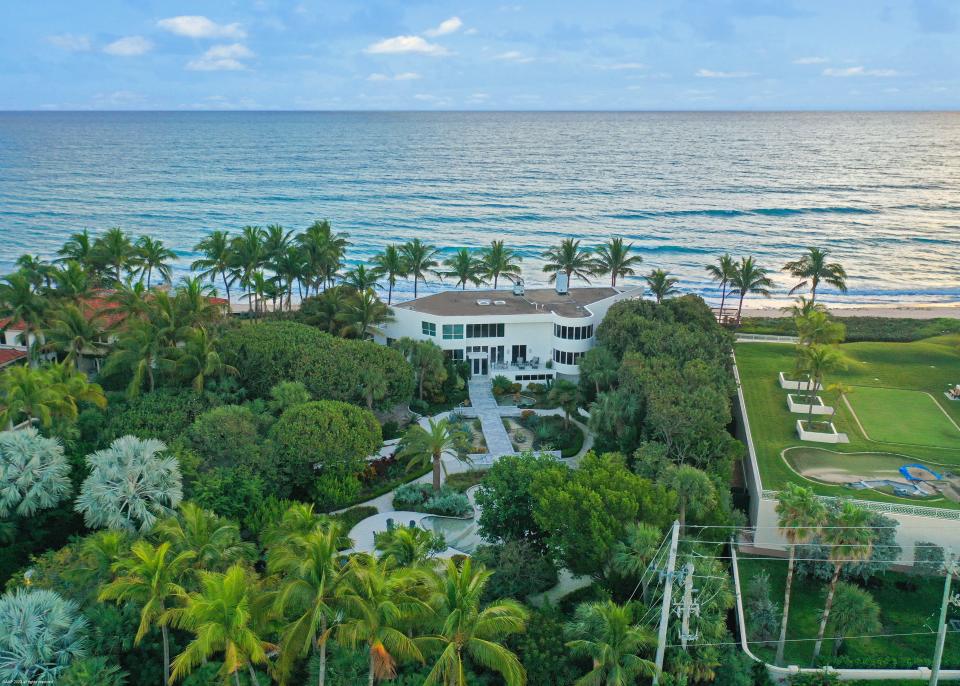 Aerial view of Jupiter Island, Florida home sold by Corcoran for $17.5 million. The home was reportedly bought by now retired Alabama head football coach Nick Saban.