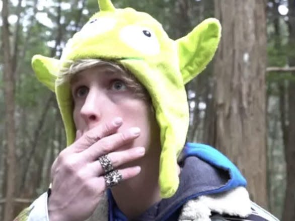 A screenshot from Paul's suicide forest video.