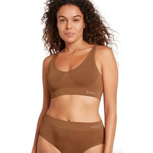 Boody Body EcoWear Women's Padded Shaper Bra - Bamboo Viscose - Seamless -  Removable Padding - White - Medium