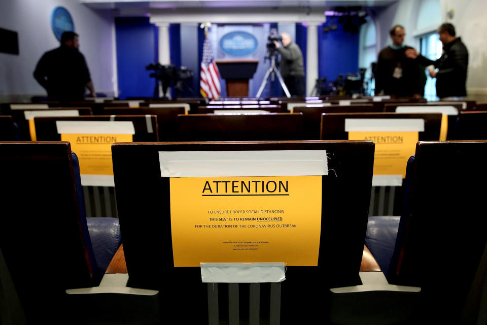 Image: Coronavirus Task Force Briefs Press At White House (Win McNamee / Getty Images file)