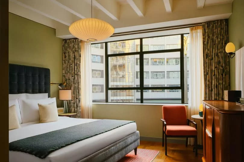 Bedrooms at White City House in the former BBC London headquarters in West London