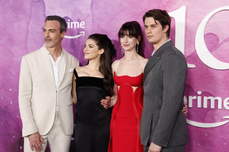 Reid Scott, Ella Rubin, Anne Hathaway and Nicholas Galitzine, from left to right, attend the New York premiere of "The Idea of You" on Monday. Photo by John Angelillo/UPI