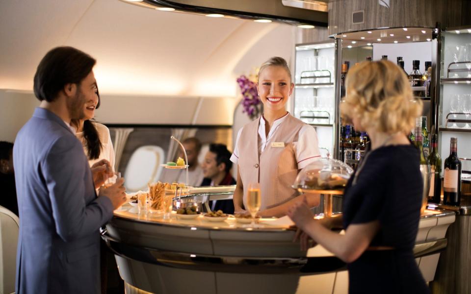 Emirates Airline on board lounge