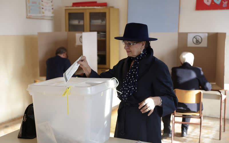 Presidential and parliamentary elections at a polling centre in a school in Livno