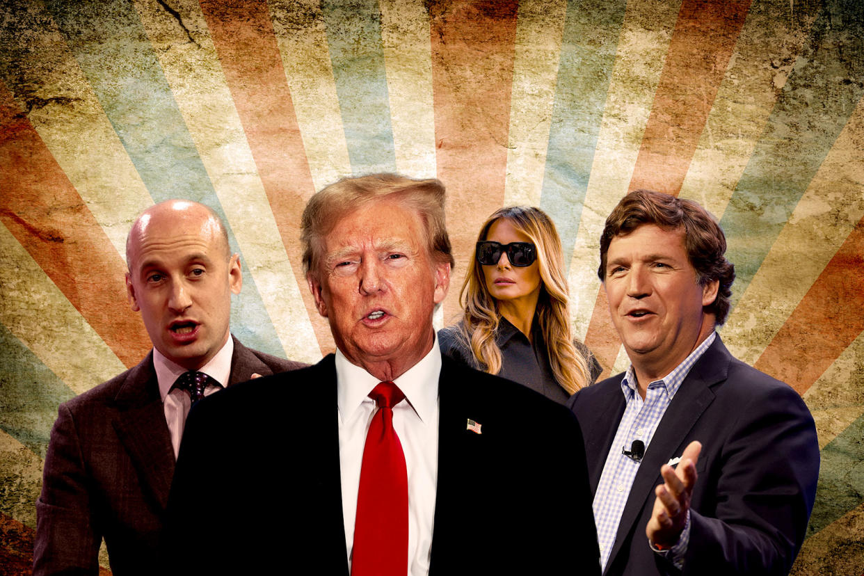 Stephen Miller, Donald Trump, Melania Trump and Tucker Carlson Photo illustration by Salon/Getty Images