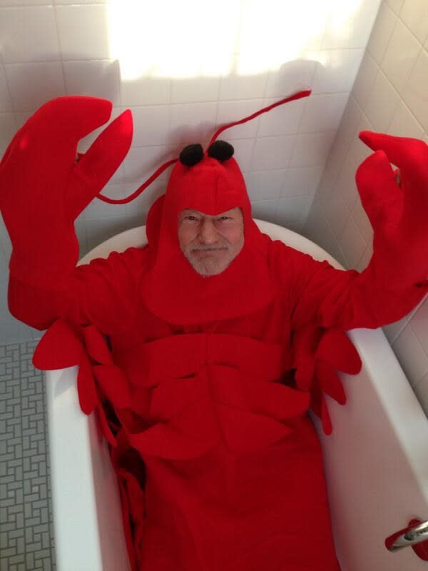 Patrick Stewart (as lobster, in tub), 2013