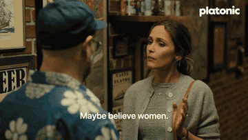 rose byrne angrily saying maybe believe women